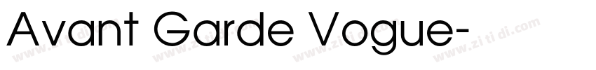 Avant Garde Vogue字体转换